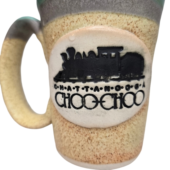 Chattanooga Choo-Choo Pottery Vintage Coffee Mug - Stoneware with Large Handle - Picture 5 of 7